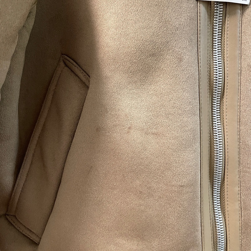 Zara Camel Shearling Jacket - Picture 9 of 12